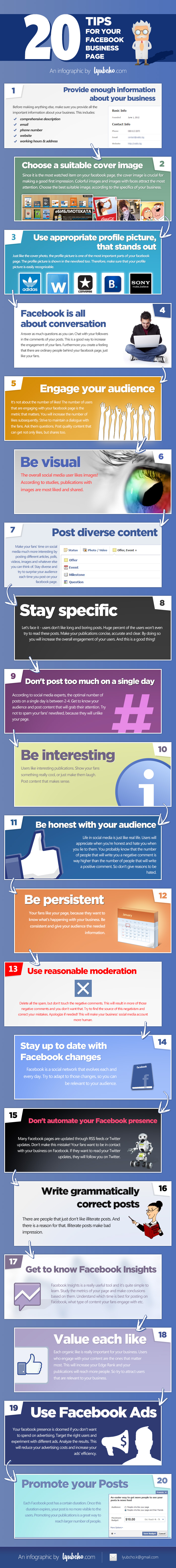 20 Tips for your Facebook Business Page