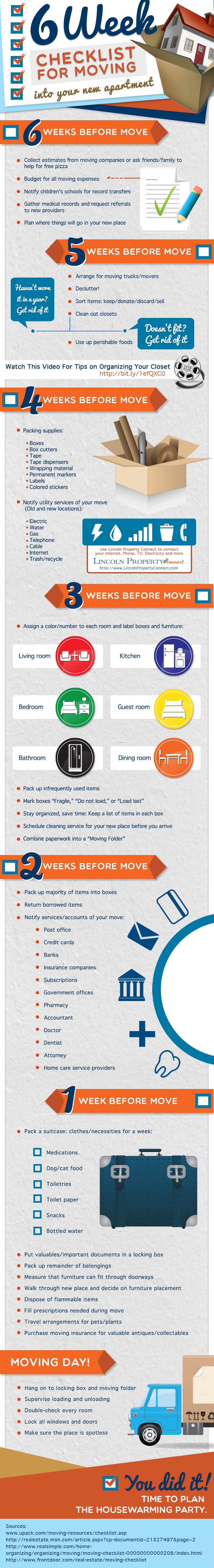 6 Week Checklist For Moving Into Your New Apartment