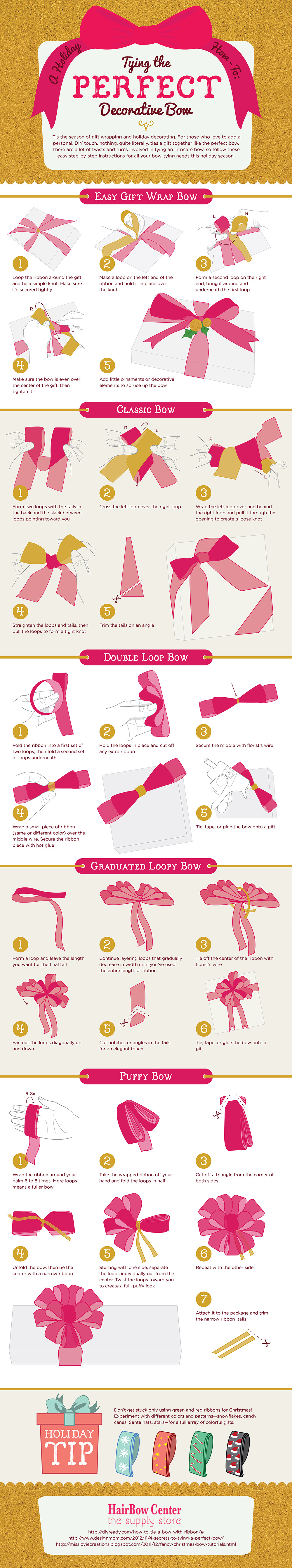 A Holiday How To – Tying The Perfect Decorative Bow