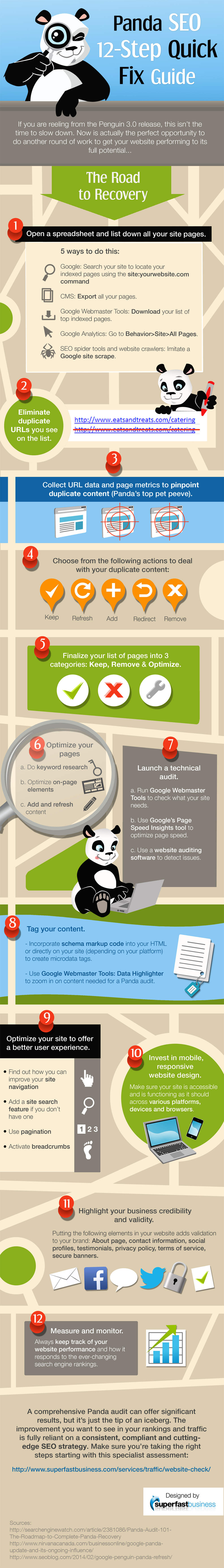 Panda SEO 12-Step Quick Fix Guide